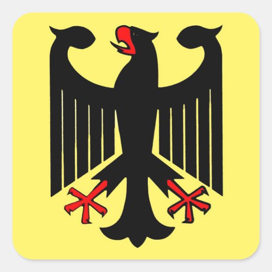 イエローシールドのドイツ連邦黒鷲 スクエアシール (正面)