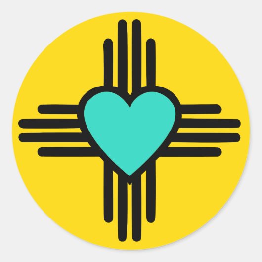 イエロージアハート ラウンドシール (正面)