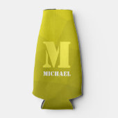 イエロージオメトリックメッシュパターンモノグラム ボトルクーラー (正面)