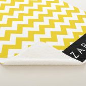 イエロージグザグ、イエローシェブロン、お名前 シェルパブランケット (3/4)