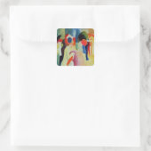 イエロージャケットを持つ女性， 1913 スクエアシール (バッグ)