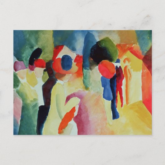 イエロージャケットを持つ女性, 1913 ポストカード (正面)