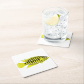 イエロージャケットシクリッド スクエアペーパーコースター (インサイチュ)