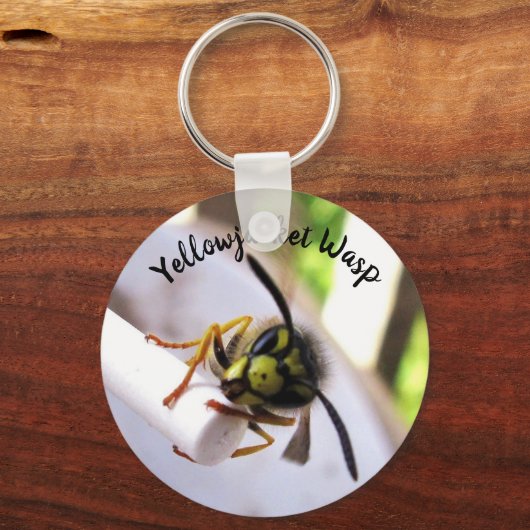 イエロージャケットワスプキュート顔 キーホルダー (正面)