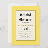 イエロージャスミン結婚フローラブライダルシャワー 招待状 (裏面)