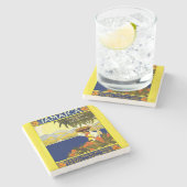 イエロージャマイカのポスター ストーンコースター (横)