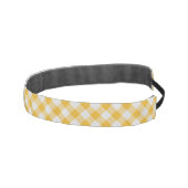 イエロージンガムのプレイド市松模様にパターン アスレチックヘッドバンド (右)