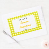 イエロージンガムのレモンの保存銘柄 長方形シール (封筒)