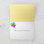 イエロージンガムの灰色の誕生日ネズミ カード (内部)