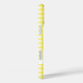 イエロージンガムチェックモノグラムのカスタムケースメイト Case-Mate iPhoneケース (裏面 / 右)