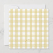 イエロージンガムバナナバースデーパーティーの招待状 招待状 (裏面)