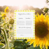 イエロージンガムベビー予測II招待状 招待状