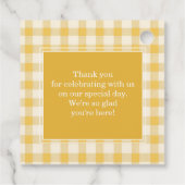 イエロージンガムモノグラムクレストカスタム フェイバータグ (裏面)