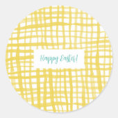 イエロージンガム復活祭ステッカー ラウンドシール (正面)