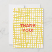 イエロージンガム模様サンキューカード シーズンカード (正面)