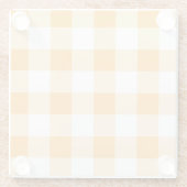 イエロージンガム模様 ガラスコースター (裏面)