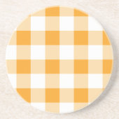 イエロージンガム模様 コースター (正面)
