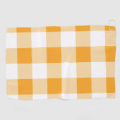 イエロージンガム模様 ゴルフタオル (横)