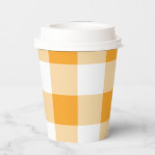 イエロージンガム模様 紙コップ (裏面)