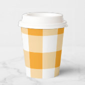 イエロージンガム模様 紙コップ (右)