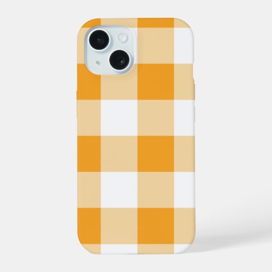 イエロージンガム模様 iPhone 15ケース (裏面)