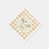 イエロージンガム間抜けグース誕生日パーティー スタンダードカクテルナプキン (角)