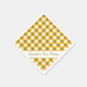 イエロージンガム スタンダードカクテルナプキン (角)
