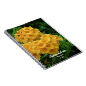 イエロージンジャートーマス水の色の花カスタム色 ノートブック (右側)