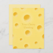 イエロースかわいらしイスチーズチパーソナライズされたェシー ノートカード (正面/裏面)