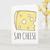 イエロースイスチーズウェッジシースチーズフードグルメ カード (黄色い花)
