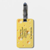 イエロースイスチーズテクスチャ ラゲッジタグ (裏面縦)