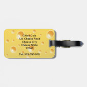 イエロースイスチーズテクスチャ ラゲッジタグ (裏面横)