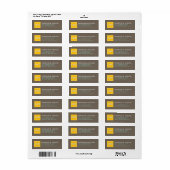 イエロースクエアスケッチ1ツインズバースデーパーティー ラベル (フルシート)