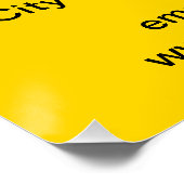 イエロースクエア光沢ポスターのビジネスブランド ポスター (コーナー)