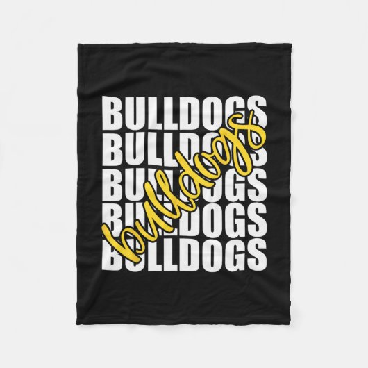 イエロースクールスポーツファンチームスピリット フリースブランケット (正面)