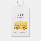 イエロースクールバスおもしろい ギフトタグ (正面)