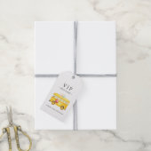 イエロースクールバスおもしろい ギフトタグ (より糸付き)