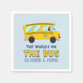 イエロースクールバスの誕生日 スタンダードカクテルナプキン