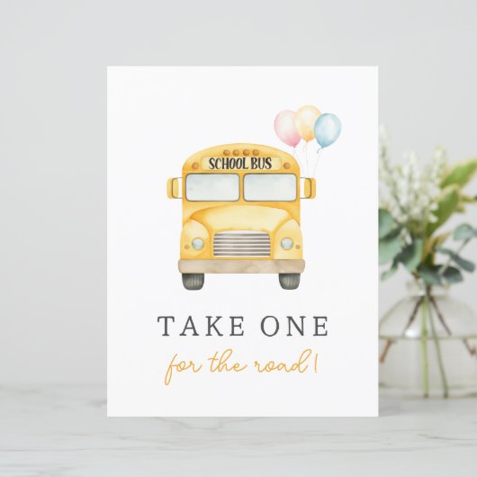 イエロースクールバスカスタムバスの好意のサイン (スタンド正面)