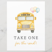 イエロースクールバスカスタムバスの好意のサイン (正面)