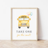 イエロースクールバスカスタムバスの好意のサイン