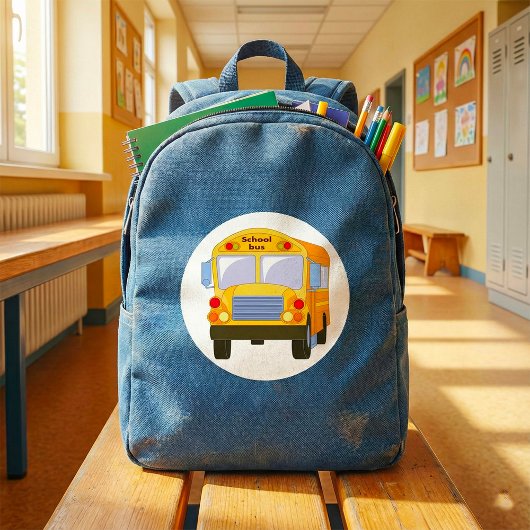 イエロースクールバスシール ラウンドシール