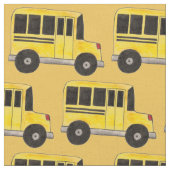 イエロースクールバスドライバーバス教育先生 ファブリック (クローズアップ)