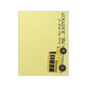 イエロースクールバスドライバー先生教育クラス ノートパッド (回転)