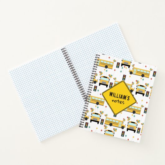 イエロースクールバスパーティースクールノート ノートブック (内部)