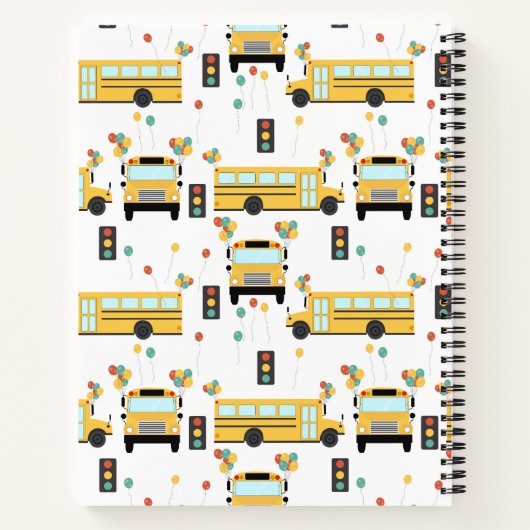 イエロースクールバスパーティースクールノート ノートブック (裏面)