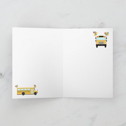 イエロースクールバスパーティー教室 カード (内部)