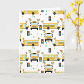 イエロースクールバスパーティー教室 カード (黄色い花)