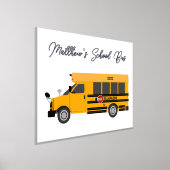 イエロースクールバスフォイル文字ウォールアートボーイズルーム 箔ポスター (レイダウン)