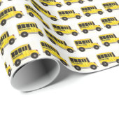 イエロースクールバスプリントドライバー先生教育 ラッピングペーパー (ロールコーナー)